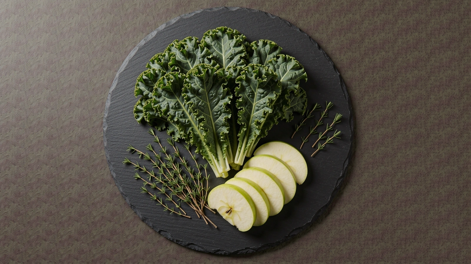 Świeże składniki na ciemnym tle